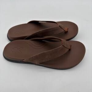Kuru Kala 2 Comfort Casual Leather Cushioned Sandal Cocoa Brown NWOB 10